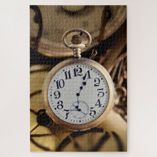 Abstract Pocket Watch Jigsaw Puzzle (Vertical)