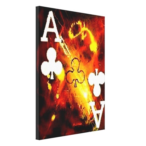 Abstract Poker Aces _ Clubs by Teo Alfonso 2 of 4 Canvas Print