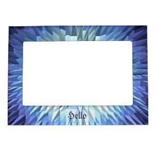 Abstract poligonal Lowpoly gradient design Magnetic Frame