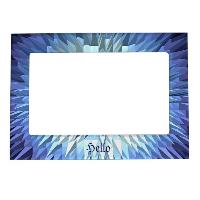Abstract poligonal Lowpoly gradient design Magnetic Frame (Front)