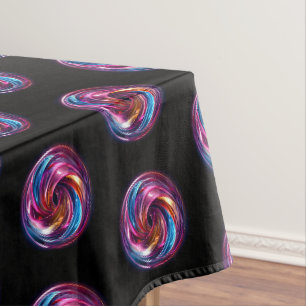 Abstract Polished Metal Color Helix Tablecloth