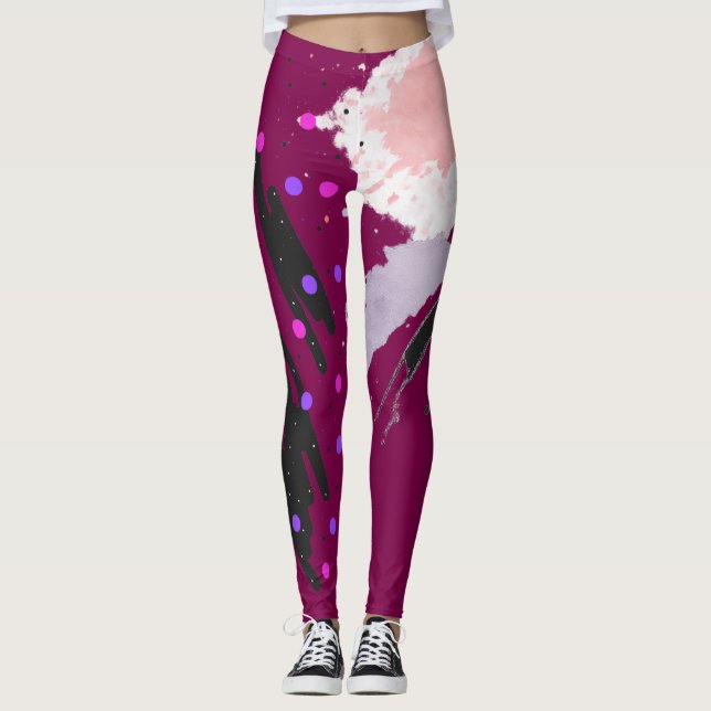 Abstract Polka Dot Leggings (Front)
