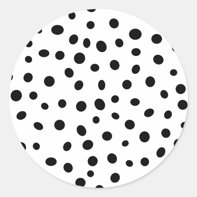 Abstract Polka Dot Pattern Classic Round Sticker (Front)