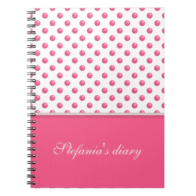 Abstract polka dots design notebook (Front)