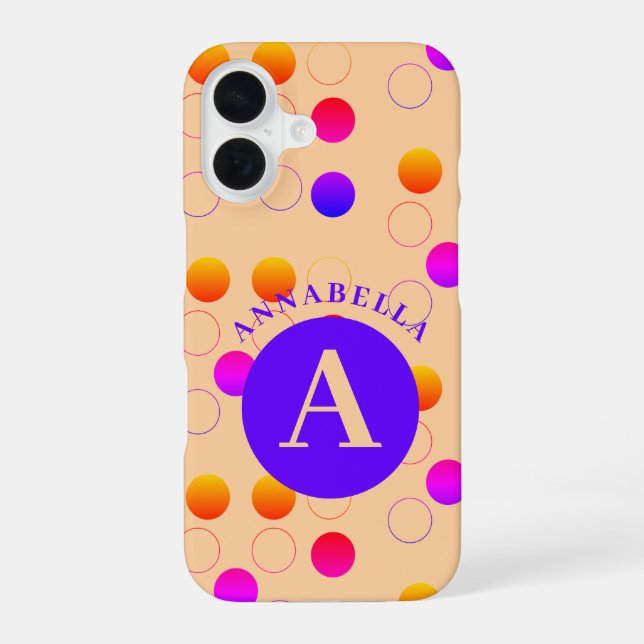 Abstract Polka Dots Pattern Iphone Case (Back)