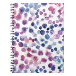 Abstract polka dots seamless pattern in pastel col notebook
