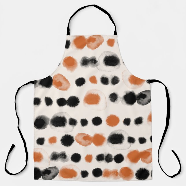 Abstract Polka Dots: Watercolor Geometry. Apron (Front)