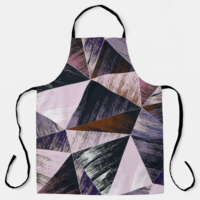 Abstract polygon pattern, colorful triangles. apron (Front)
