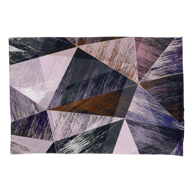 Abstract polygon pattern, colorful triangles. pillow case (Front)