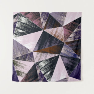 Abstract polygon pattern, colorful triangles. tapestry