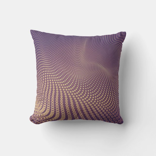 Abstract polygonal space low poly dark background  throw pillow (Front)