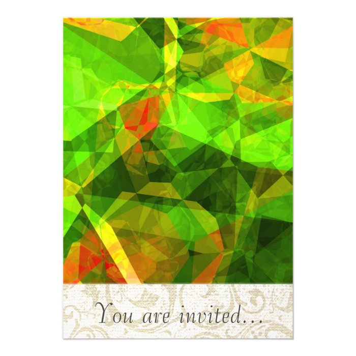 Abstract Polygons 105 Invitation