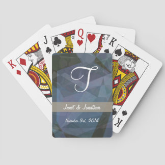 Abstract Polygons 47 Customizable Monogram Poker Cards