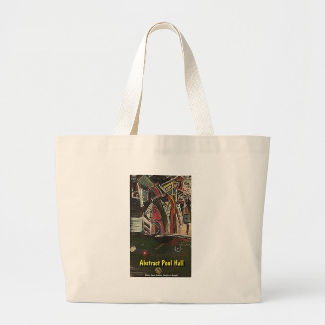abstract pool hall large tote bag (Front)
