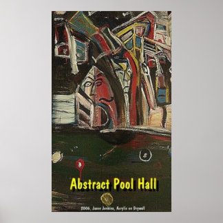 ABSTRACT POOL HALL POSTER