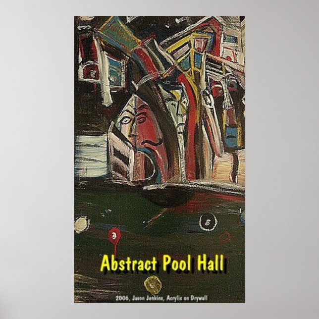ABSTRACT POOL HALL POSTER (Front)