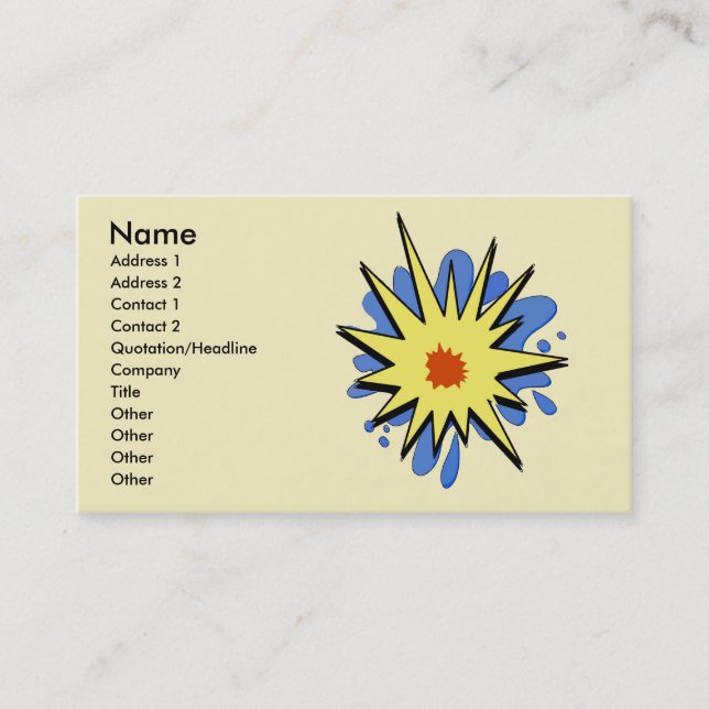 Abstract POP ,  , Add Text Business Card (Front)