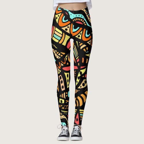 Abstract Pop Fashion Leggings