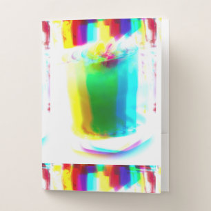 Abstract Popart Primary Rainbow Pocket Folder