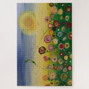 Abstract Poppy field jigsaw Jigsaw Puzzle