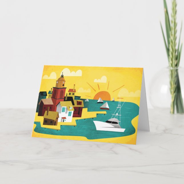 Abstract Port City Card (Front)