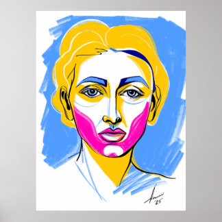 Abstract portrait#2 poster