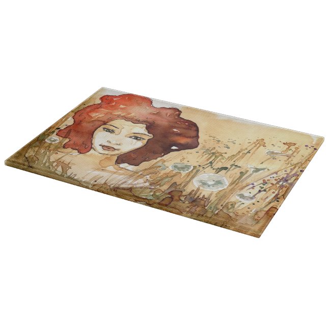 Abstract portrait 3 cutting board (Corner)