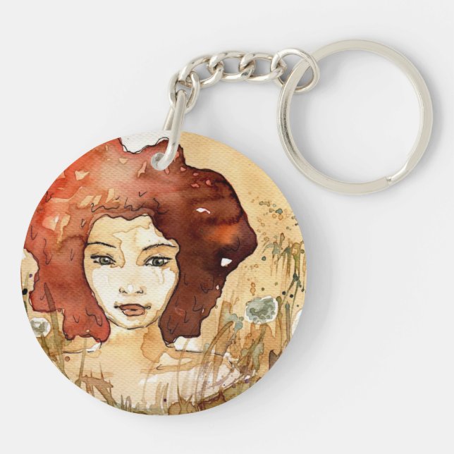 Abstract portrait 3 keychain (Back)