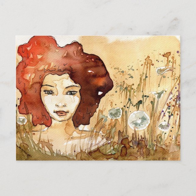 Abstract portrait 3 postcard (Front)