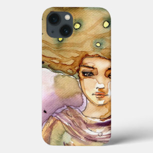 Abstract portrait and pretty woman iPhone 13 case