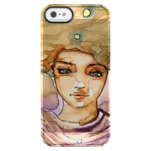 Abstract portrait and pretty woman clear iPhone SE55s case