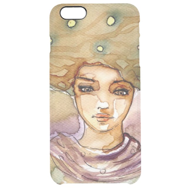 Abstract portrait and pretty woman uncommon iPhone case (Back)