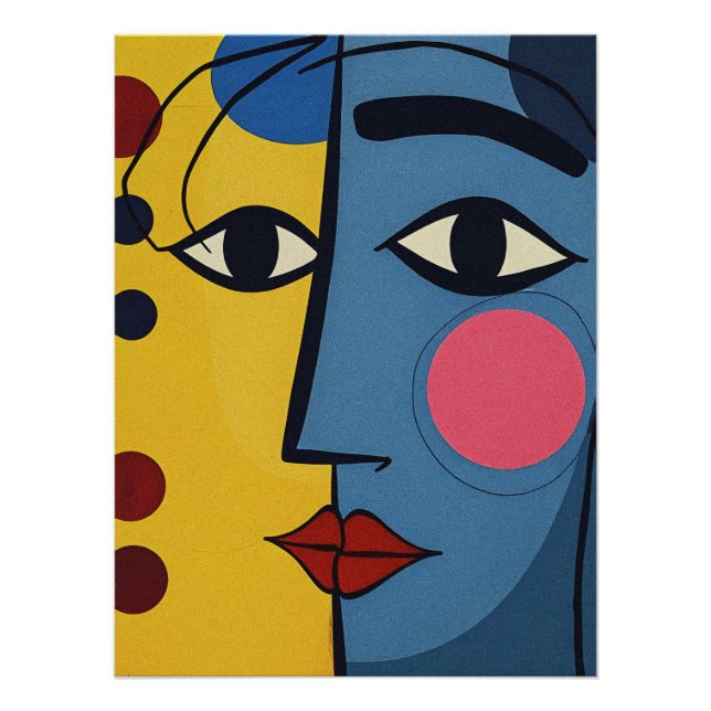 Abstract Portrait Art  Poster (Front)