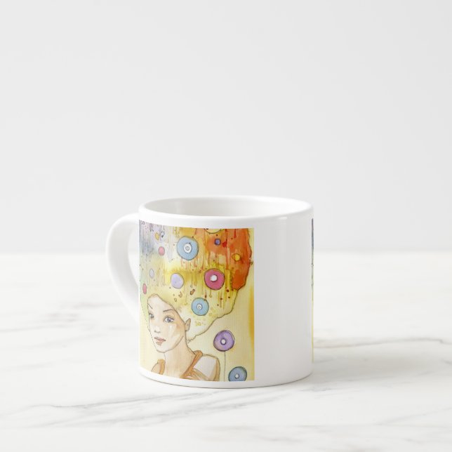 Abstract portrait espresso cup (Front Left)