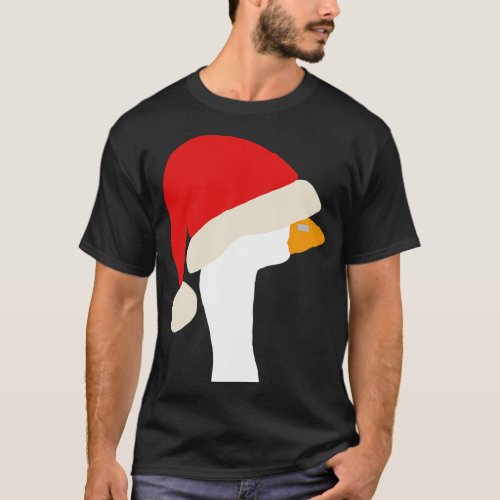 Abstract Portrait Gaming Goose in Stolen Christmas T_Shirt