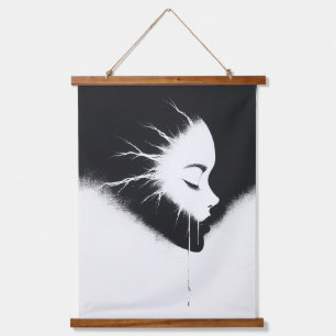 Abstract Portrait Hanging Tapestry