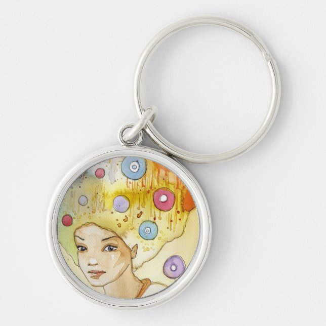 Abstract portrait keychain (Front)