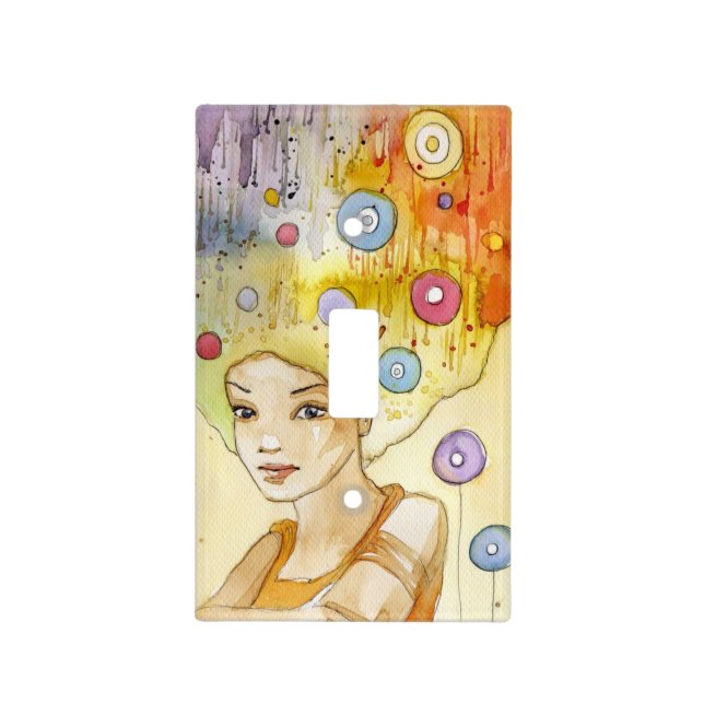 Abstract portrait light switch cover (Front)