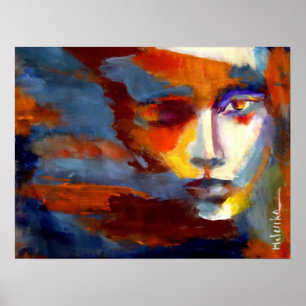 Abstract Portrait of a woman Painting - Art Prints