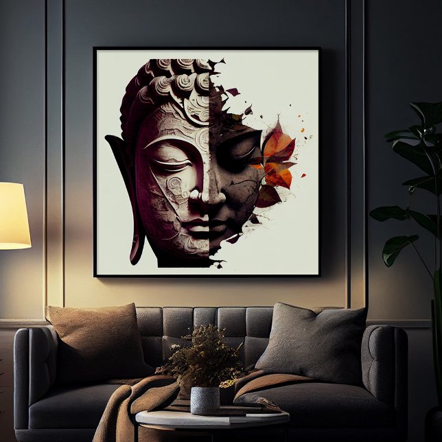 Abstract Portrait of Buddha | Digital Art Poster (Abstract Portrait of Buddha | Digital Art Poster)