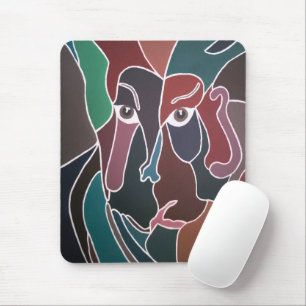 Abstract Portrait Painting by Alfred Fox Mouse Pad