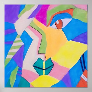 Abstract Portrait Poster - Bold & Modern Wall Art