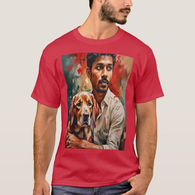 Abstract Portrait with Vibrant Colors T-Shirt (Front)