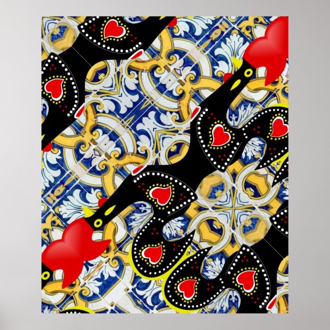Abstract Portuguese designs Poster (Front)