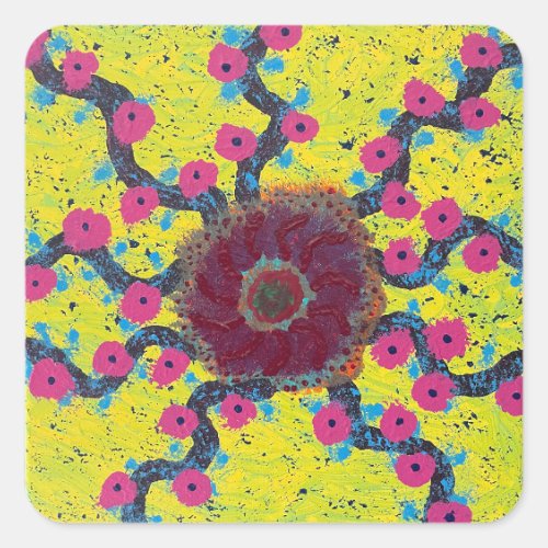 Abstract Poster Square Sticker