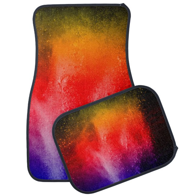 Abstract powder splatted background, Freeze motion Car Floor Mat (Set)