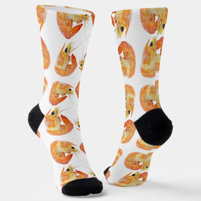 Abstract prawn pattern socks (Angled)
