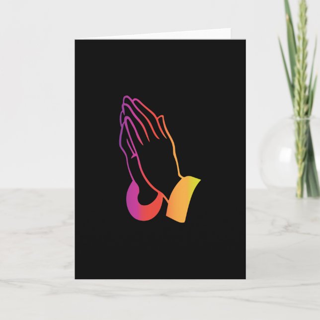 Abstract Praying Hands Illustration Card (Front)