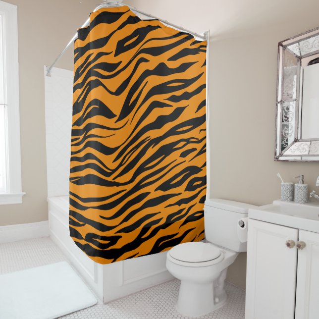Abstract Predator Skin Camo Art: Adventure design Shower Curtain (In Situ)