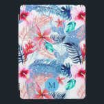 Abstract Pretty Floral and Deer Art Monogrammed<br><div class="desc">Pretty floral and camouflaged blue deer art with optional monogram.</div>